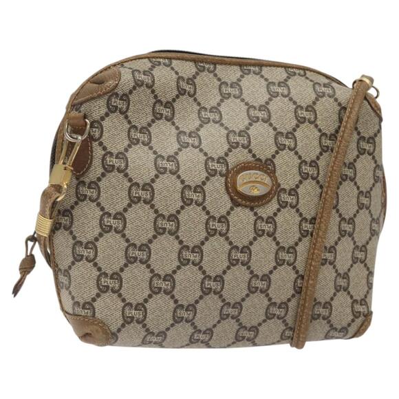 GUCCI GG Plus Supreme Shoulder Bag Pvc Beige Gold - Picture 1 of 16